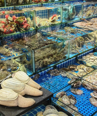 老广年货图鉴 海鲜、年宵花购销两旺，水产品市场热闹非凡